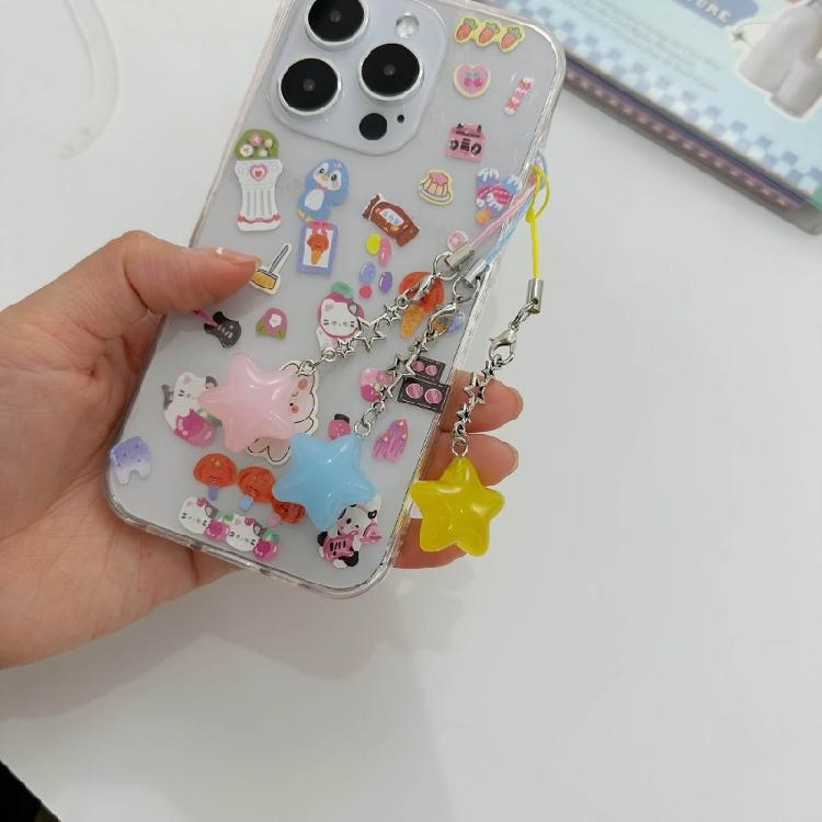 Eye Catching Phone Pendant Star Keychain Phone Charm Keyringfor Women and Girls