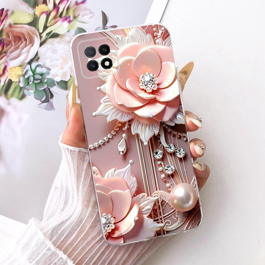 For Oppo A73 5G Case CPH2161 Luxury Flowers Butterfly Painted Cover Soft Slim Phone Case For Oppo A72 5G OppoA73 5G Fundas Coque