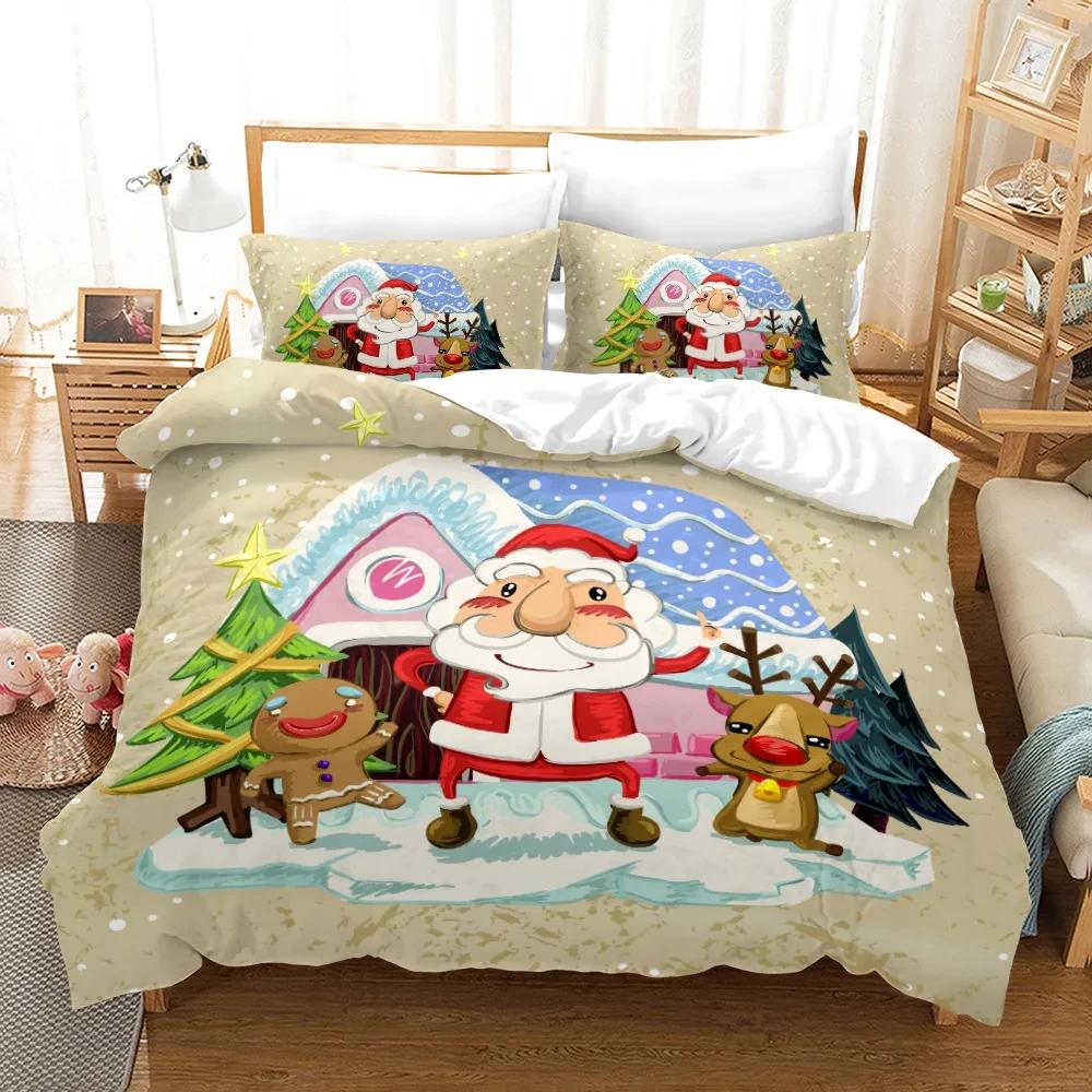 2024 Christmas Boys Cartoon Duvet Cover Pillowcase Bedroom Textile Decor 200x200cm Duvet Cover Bed Set Quilt Cover Pillowcase