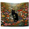 Pink Floral Butterfly Cow Tapestry,Coquette Pink Bow Cow Trendy Tapestry Wall Hanging, Cute Heifer Aesthetic Wall Tapestries For