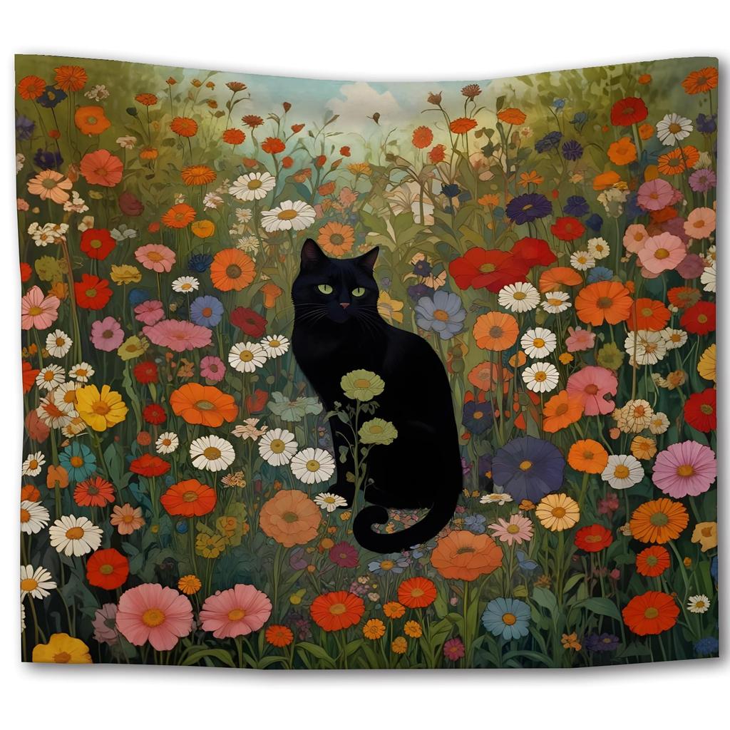 Pink Floral Butterfly Cow Tapestry,Coquette Pink Bow Cow Trendy Tapestry Wall Hanging, Cute Heifer Aesthetic Wall Tapestries For