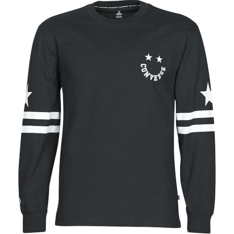 Converse Twisted Varsity Cheerful T Shirt Men s Black 10018355-A04 L