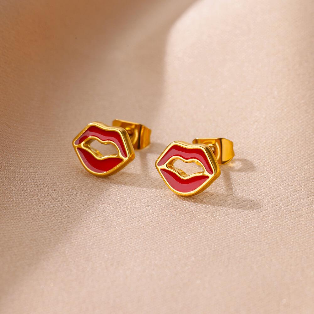 Winzige bunte Emaille Seestern Edelstahl Ohrringe für Frauen Trendige goldfarbene Stecker Ohrringe Wasserdicht Urlaub Zirkon Geschenk