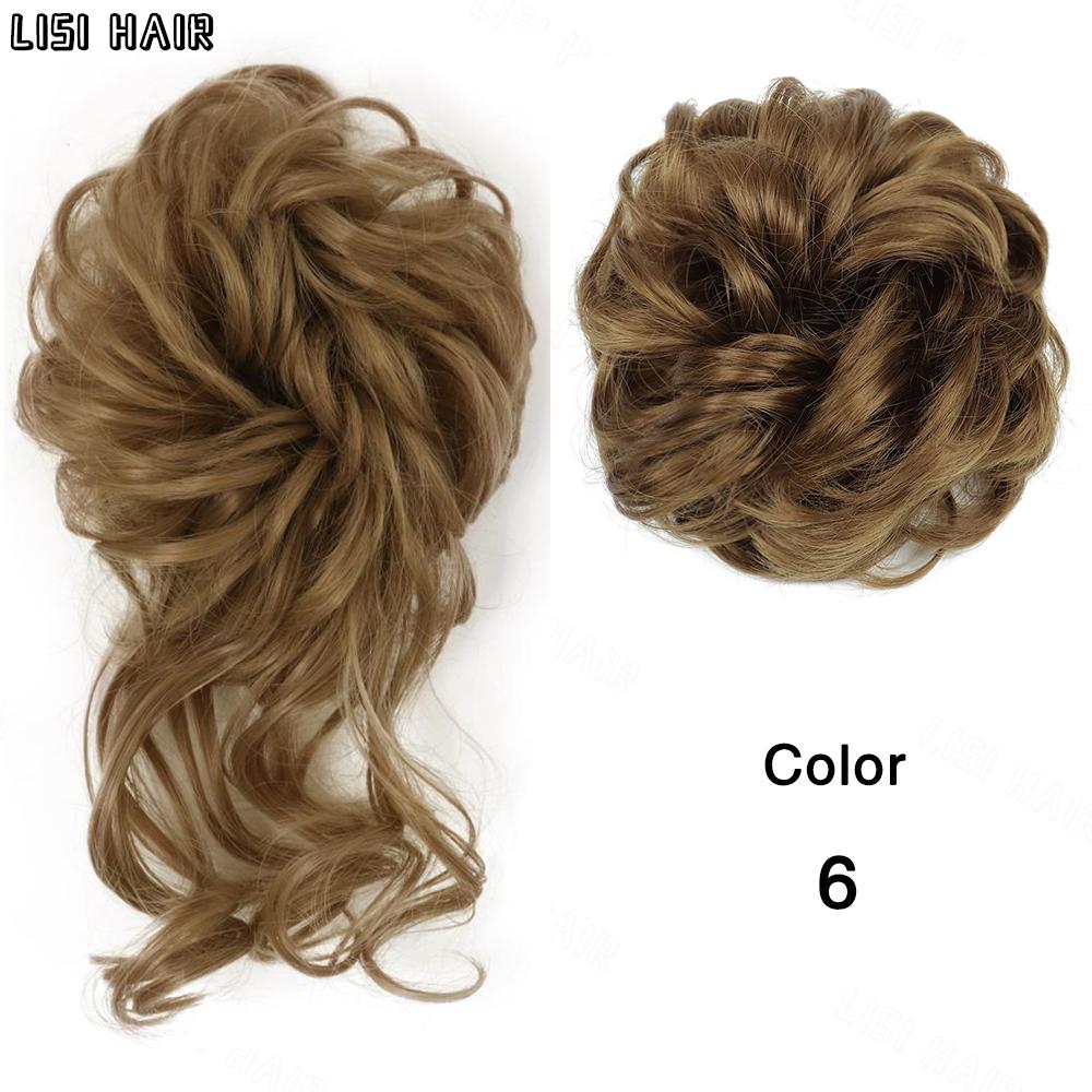 MERISIHAIR Synthetisch, 2 Stile, klassisch, zerzaust, Hochsteckfrisur, elastisch, unordentlicher Dutt, Haargummis, gefälschter Haarknoten, Donut, Pferdeschwanz, Haarknoten, Zubehör für Frauen, den täglichen Gebrauch