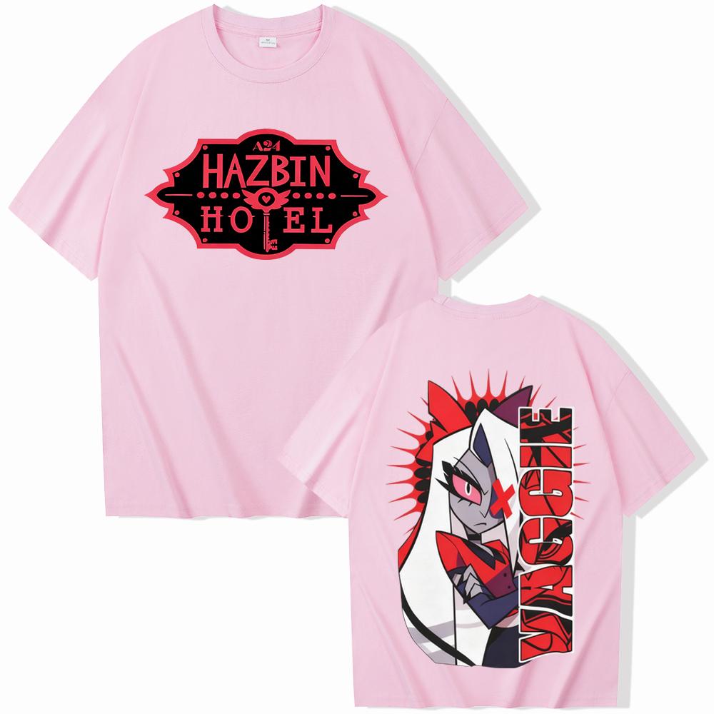 Hazbin Hotel Vaggie Tshirt Unisex Women Harajuku Short Sleeve Oneck Casual Shirt Gift SpringSummer New Arrivals Pure Cotton Tees