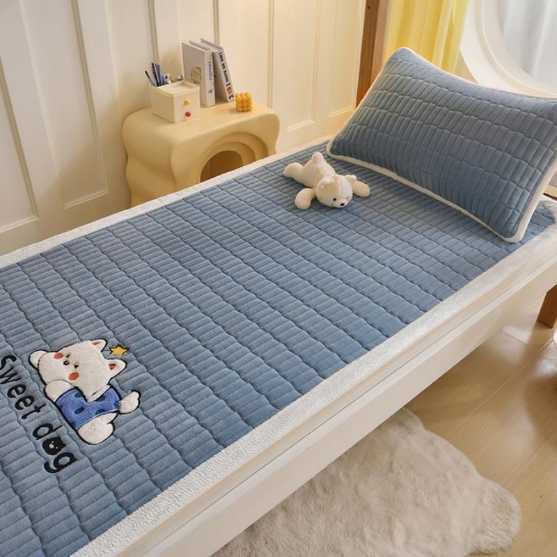 milk fleece bed padded soft bed mattress winter warm single student dormitory mattress