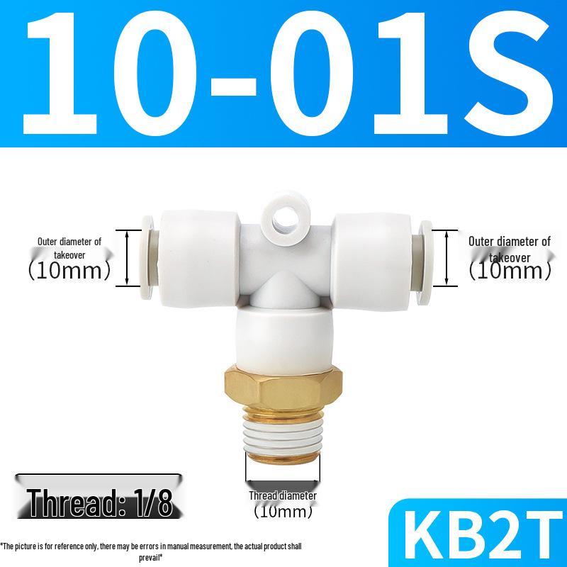 SMC KB2T Series Three-Way Male Thread Pneumatic Quick Connector for 4-16mm Air Hose