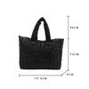 Large Capacity Tote Bag For Women Cotton Padded Nylon Handbag Solid Color Casual Elegant Shoulder Bag Fashion Purse