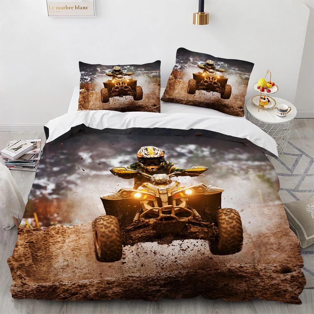 Motocross Gaming Cross-Country Motorcycle Bedding Set Bedroom Soft Modern Bedspreads Comefortable Duvet Cover Quilt Pillowcase