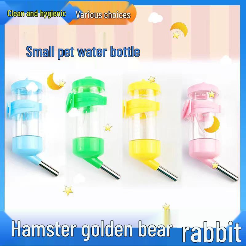 

Непротекающая бутылка для воды и диспенсер для хомяков, мелких питомцев и золотистых медведей 60ml Glass Tube небесно-голубой