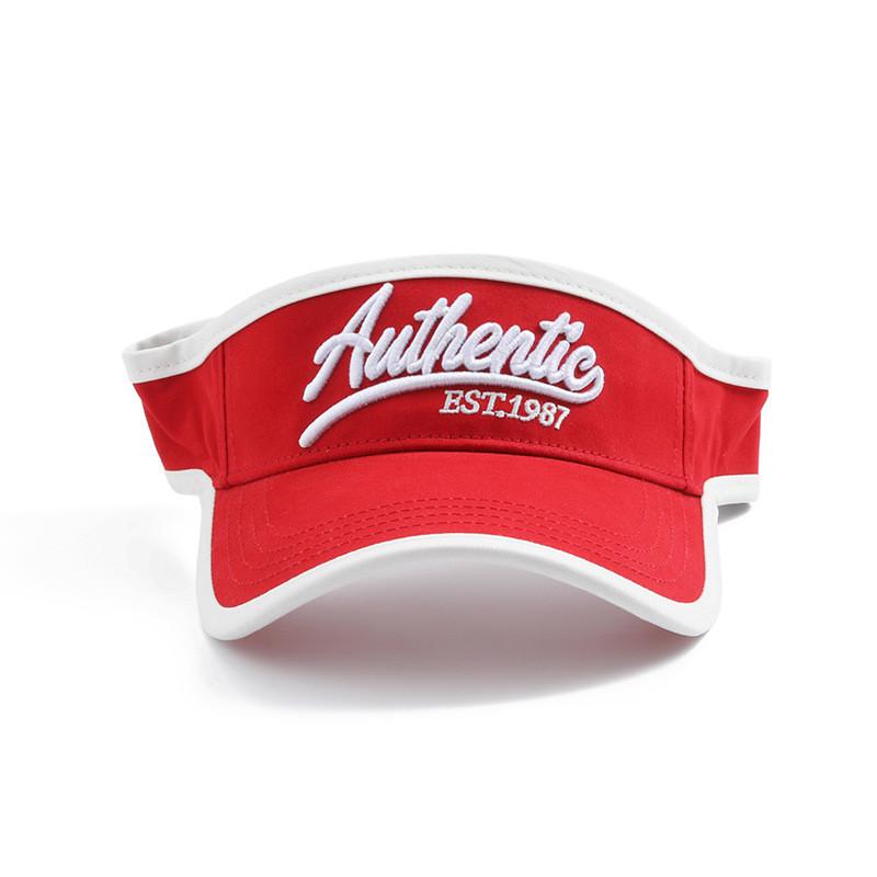 

Summer Unisex Letter Embroidery Sun Hat With Adjustable Brim For Outdoor Activities Bright Red