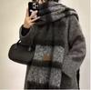 New Autumn and Winter Imitation Cashmere Scarf Women's Thickened Warm Scarf White Tassel Medium and Long Versatile Scarf Scarf Scarf