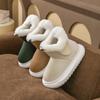 Mode Winter Wildlederimitat Baumwollschuhe Damen Winter Dicke Sohlen High Top Plüsch Baumwollpantoffeln Indoor Zuhause Outdoor Tragen Schneestiefel