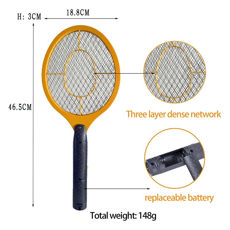 Rechargeable Electric Mosquito Swatter Killer Racket Portable Durable Home Use