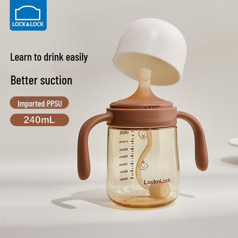 LocknLock PPSU Baby Straw Sippy Cup with Gravity Ball
