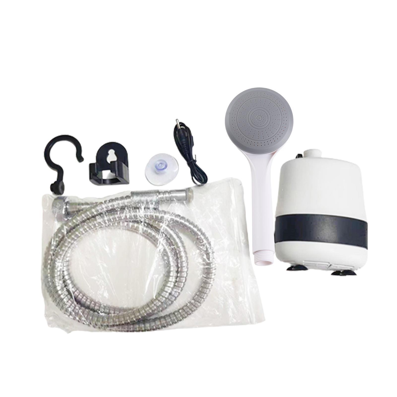 

Портативный душ для кемпинга, уличный душ, ручной электрический душ, на батарейках, компактный портативный перезаряжаемый душ для кемпинга чёрный