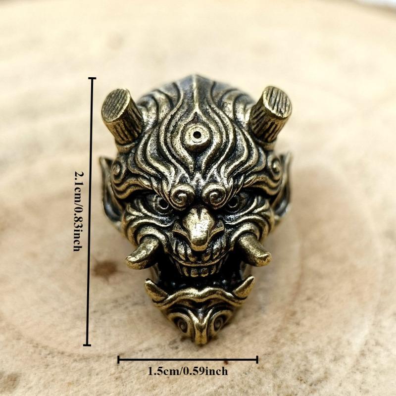 Prajna Skull Head Brass Knife Beads EDC DIY Paracord Woven Bracelets Lanyard Pendants Accessories Outdoor Tool Hangings Charms