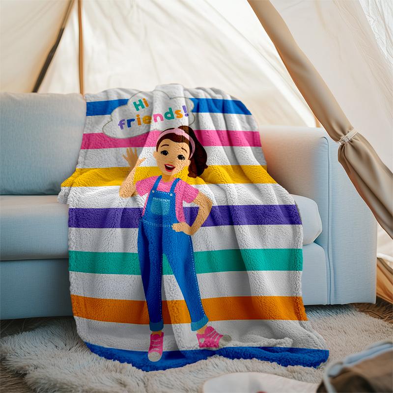 1pc Ms Rachel4 Theme Blanket - Digital Print, Polyester, Cozy for All Seasons, Perfect for Outdoor, Camping, and Travel