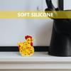 Glass Hen Decor Delicate Stable Desktop Glass Chicken Ornament Home Office Decoration Love Gift Bright Color Crystal Hen