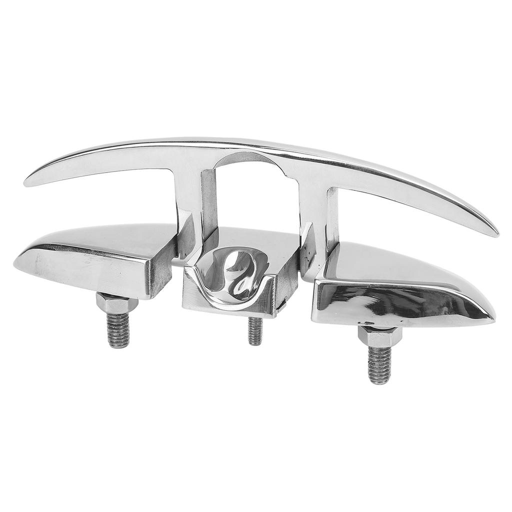 5 Zoll Aufklappbare Bootsklampe 316 Edelstahl Hochglanzpoliert Einziehbare Dockklampe Seilklemme für Wohnmobil Yacht Schnellboot