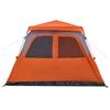 Dome Family Tent for 6 Persons Gray and Orange Quick Release