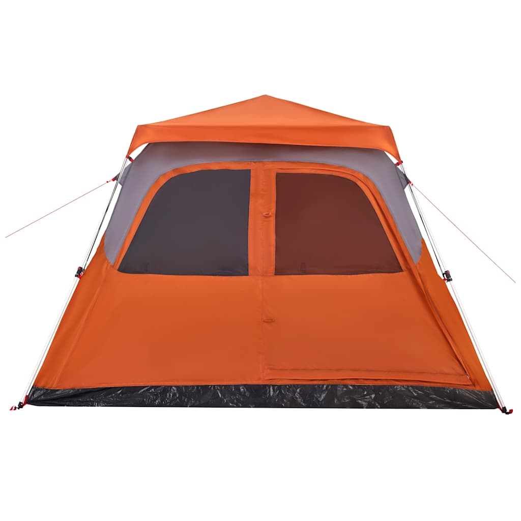 Dome Family Tent for 6 Persons Gray and Orange Quick Release