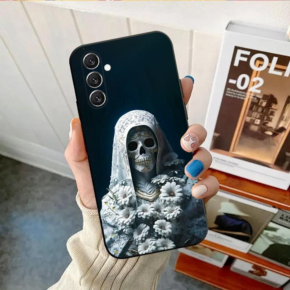 Santa Muerte Phone Case For Samsung Galaxy A13,A21s,A22,A31,A32,A52,A53,A71,A80,A91 Soft Black Shell