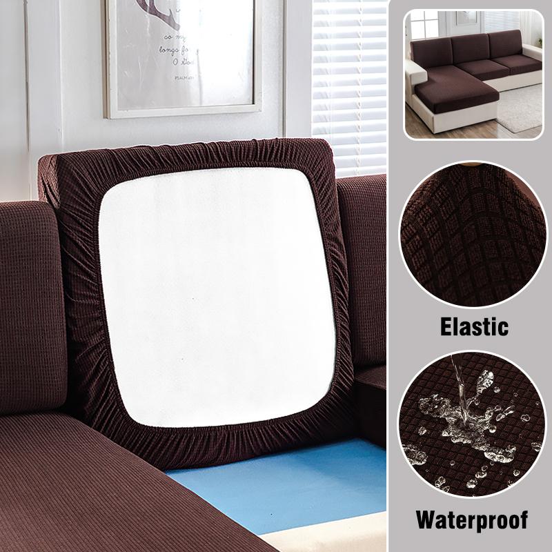 Water-Resistant Sofa Seat Cushion Slipcovers Sectional Couch Cushion Cover Stretch Non-Slip Furniture Protector For Kids, Pets