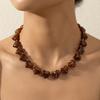 Love Heart Acrylic Necklace Acrylic Sweater Chain Fashion Women Clavicle Chain  Ladies Gift