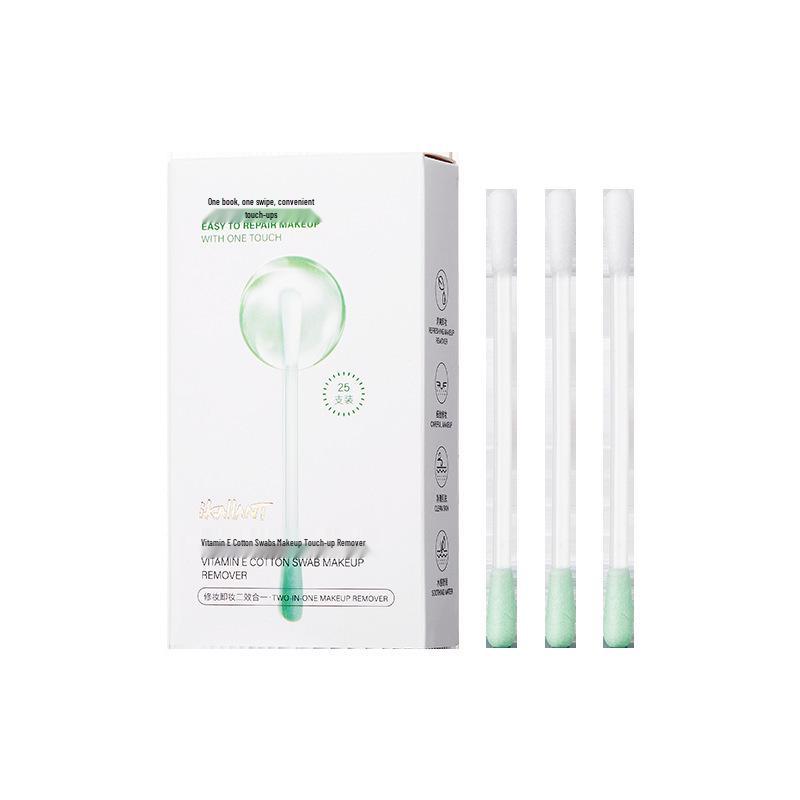 IkAllANT Make-up-Entferner-Stäbchen mit Lösung, Eingebauter Korrektor, Sofort einsatzbereite Wattestäbchen