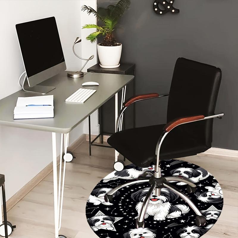 

1PC Dog Space Non-Slip Floor Round carpet, Office, family, bedroom, Large Area Rug Indoor Rugs, Durable Polyester-L0367 80cm by 80cm