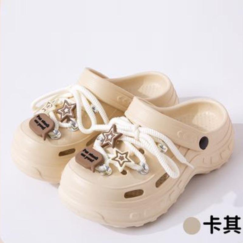 New thick-soled slippers women wear non-slip and wear-resistant cute cartoon eva slippers hole shoes wholesale