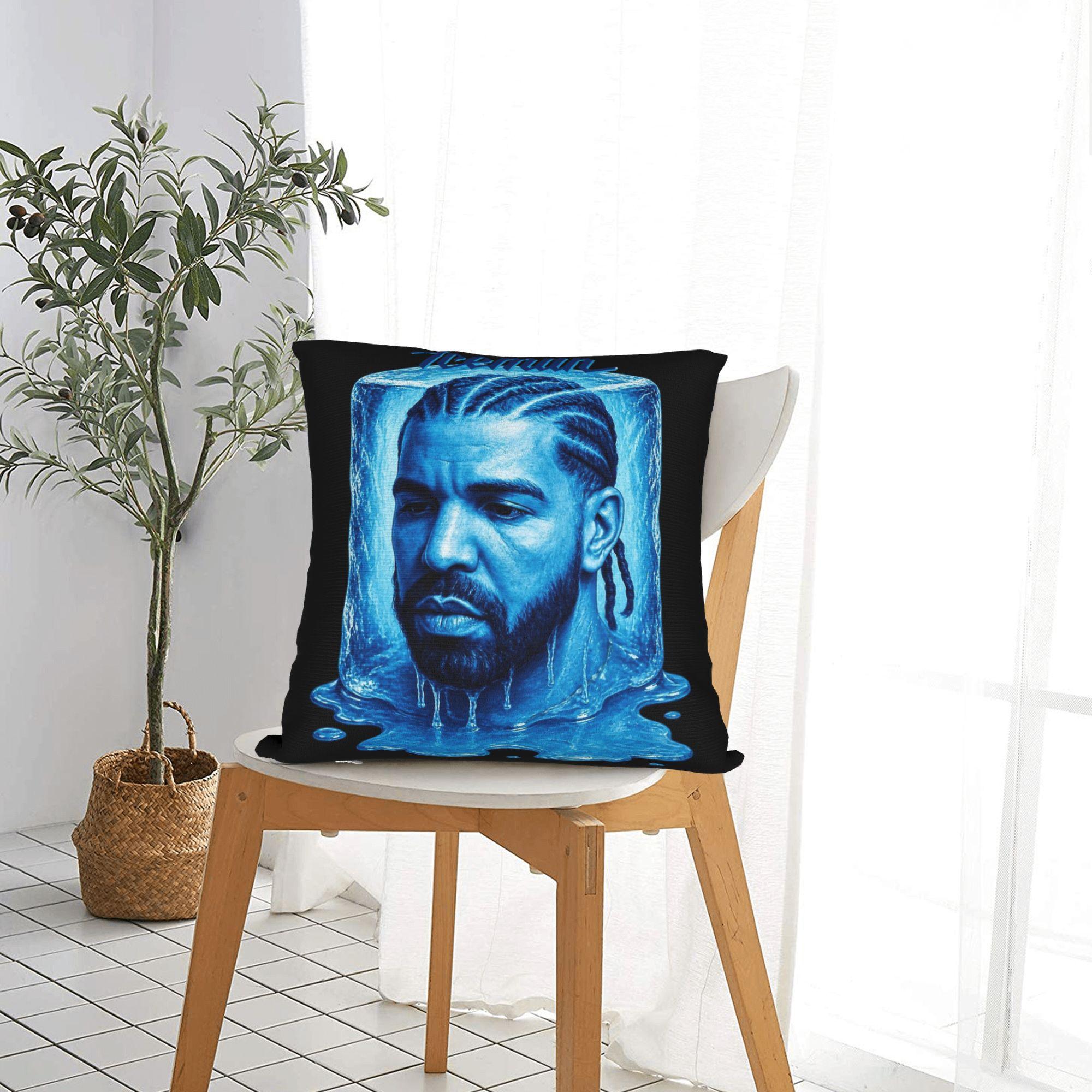 Lu Xika Chen Unisex Drake Iceman Pillowcase Printing Polyester Cushion Cover Gift Pillow Case Cover Home Zipper 40*40Cm