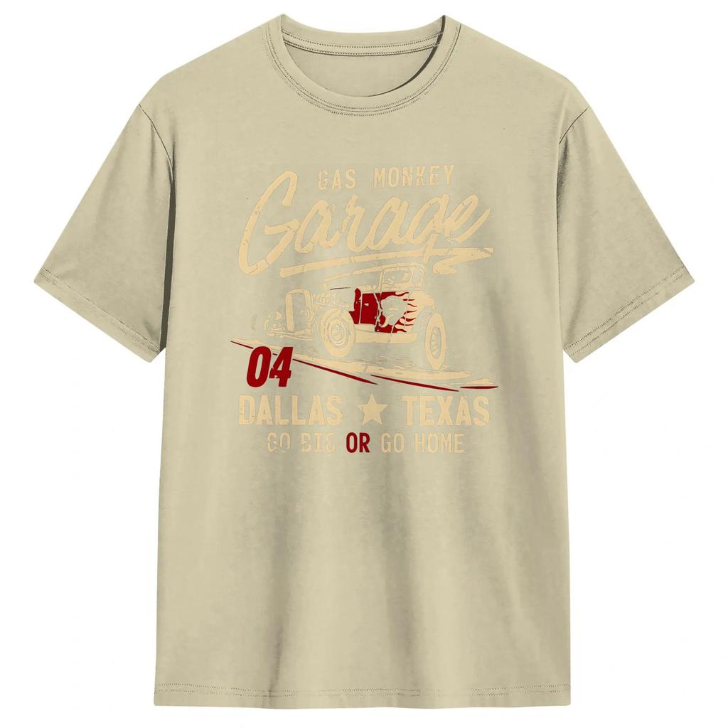 Monkey Gas Garage T Shirt Summer Popular T Shirts Unisex 100 Cotton Crew Neck Plus Size Top Tees Short Sleeve Awesome Tops