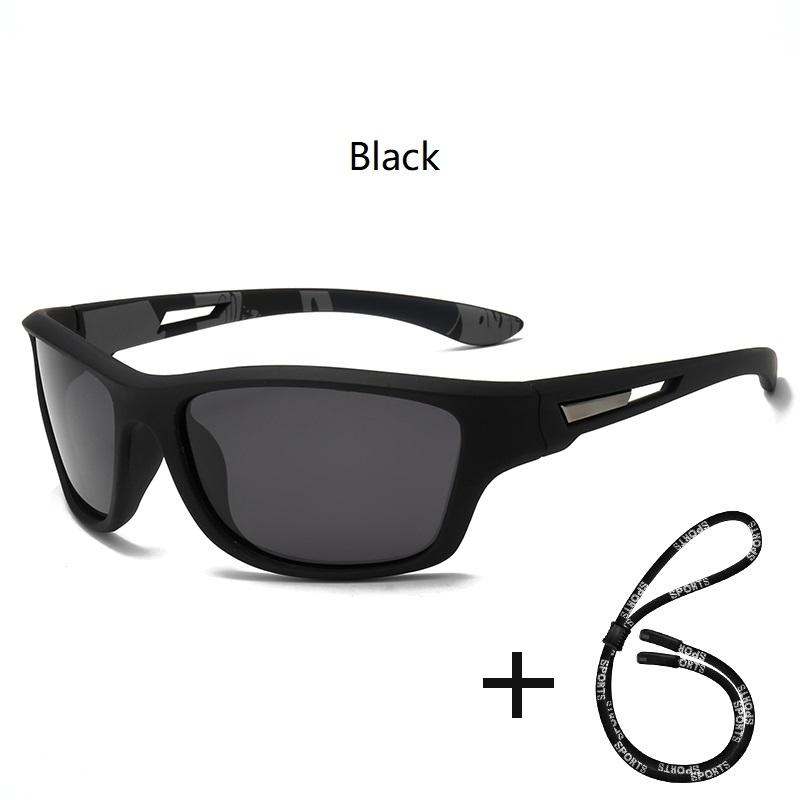 Fashion Sports Sunglasses With Chain UV400 Protection Unisex Retro Designer Eyewear For Cycling Climbing Fishing