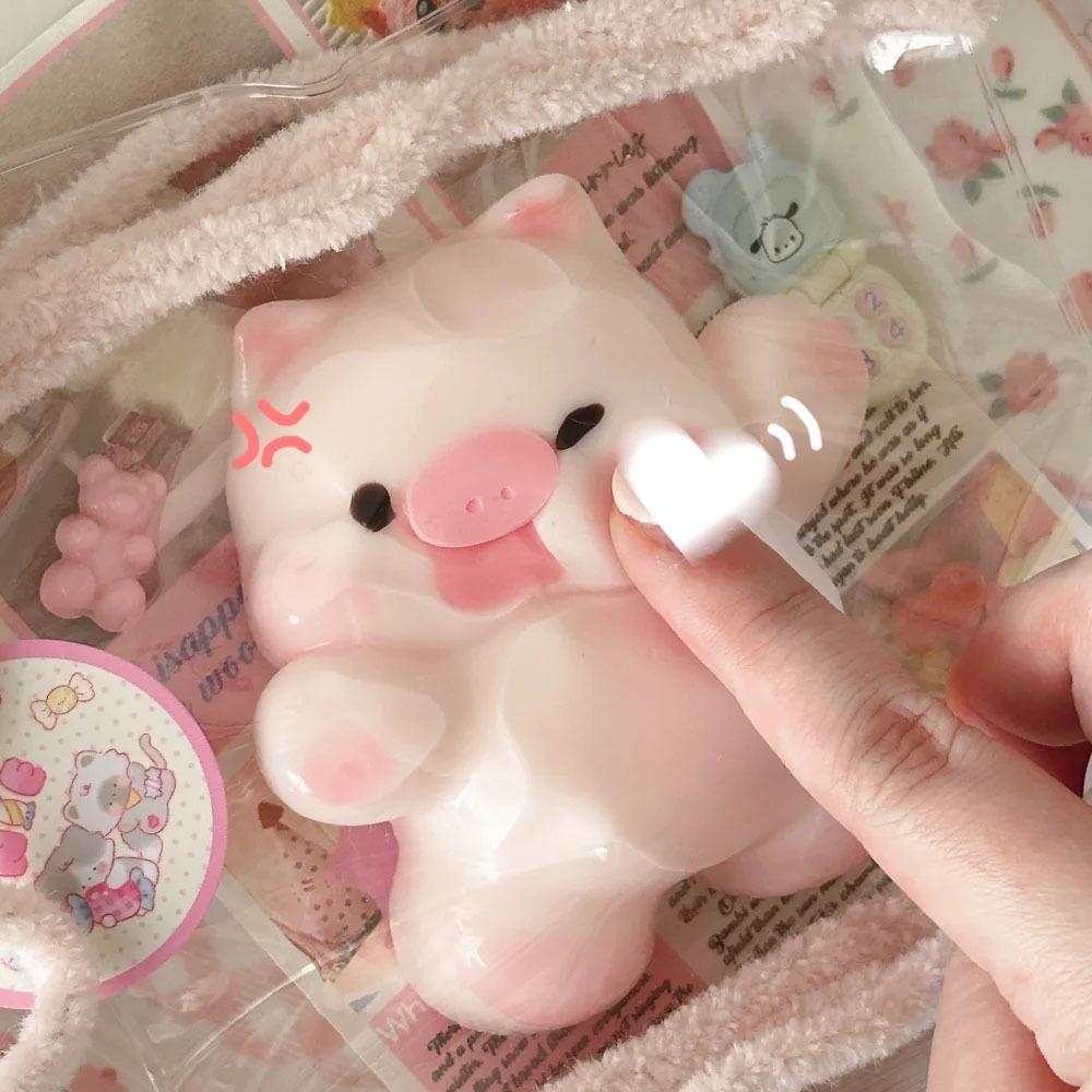 2 Roztomilá prasátko Hračka Vysoká hodnota Prasátko Mačkací Kawaii Zábava Měkký a Poddajný Silikonový Pocit Potravinářský Mačkací Decompresní Hračka