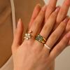 Non-fading Ring Women's Niche Design Freshwater Pearl Ring Electroplating Diamond Ring Fashion Commuter