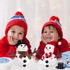 9 Pack Build a Snowman Kit Snowman Christmas Crafts for Kids Gift, Modeling Clay Snowman DIY Kit