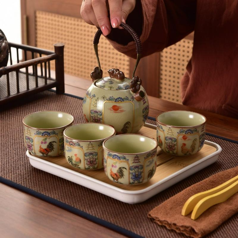 Chinese Kung Fu Travel Tea Set Creative Ceramic Portable Outdoor Travel Teapot Teacup Traditional Tea Ceremony Teaware Gift Box