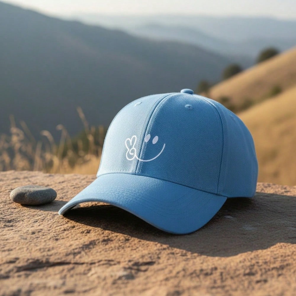 [ Baseball Cap] White  Face Print Polyester Adjustable Breathable Lightweight Curved Brim Casual Streetwear Daily Wear Baseball Hat - Dad Cap, Sun Hat