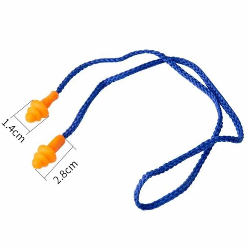 1/5/10pcs Soft Silicone Corded Ear Plug Protector Reusable Hearing Protection Anti-noise Sleep Aid Comfortable Silicone Earplugs