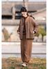 Women's Retro Patchwork Quilted Cotton Jacket with Cross-Lapel and Frog Button