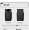 Unisex Ten-Zone USB Heated V-Neck Vest, Down Cotton Electric Heating Jacket