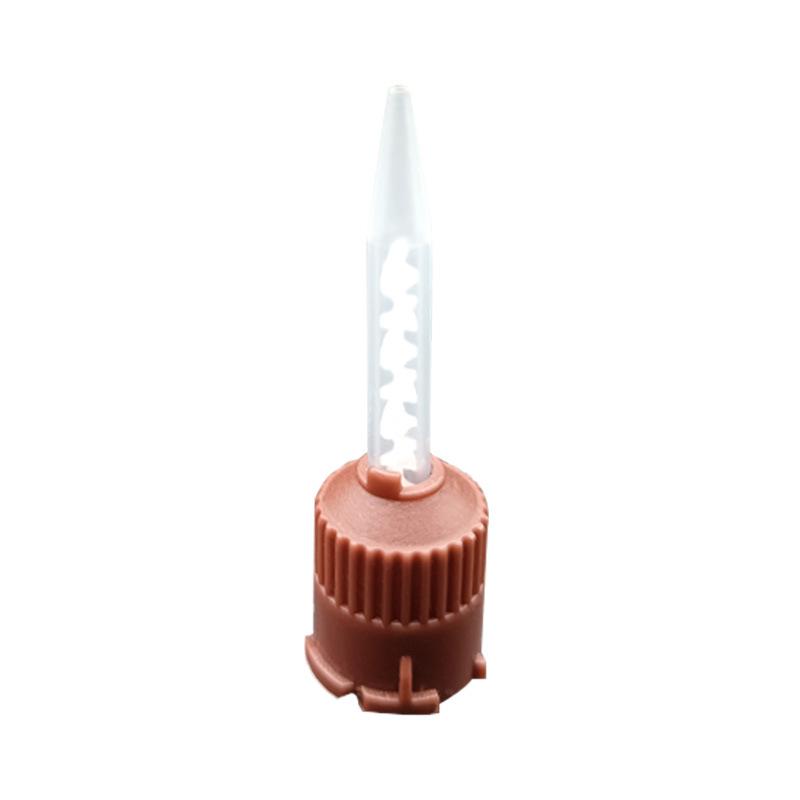 50 pièces/paquet Embouts de mélangeur dentaire Silicone Embouts d'empreinte dentaire jetables Pour laboratoire dentaire Matériau Caoutchouc Tête de mélange de transport