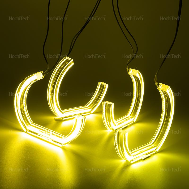 CSL Style Lemon Yellow Angel Eyes for BMW E60 E61 520i 525i 530i 540i 545i 550i M5 2003-2007 DRL LED Daytime Light Car Styling