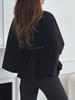 Moda Invernale Donna Stile Elegante Colore Puro Cintura con Cintura Cappotto Mantella in Lana