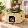 Semi Closed Cat Tunnel Bed Detachable Donut Cat Nest Pet Cave Felt Cat Tunnel  All Season