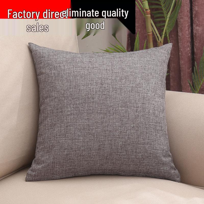 Elegant Solid Color Square Lumbar Support Cushion for Car or Office - Thickened Throw Pillow for Sofa and Living Room (50 Cm Backrest)