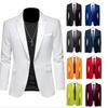 2025 Spring/Autumn Men's Solid Color Single-Button Business Casual Suit Jacket