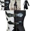 Cosplay šaty inspirované 101 dalmatiny Černobílá čarodějnice Cruella De Vil